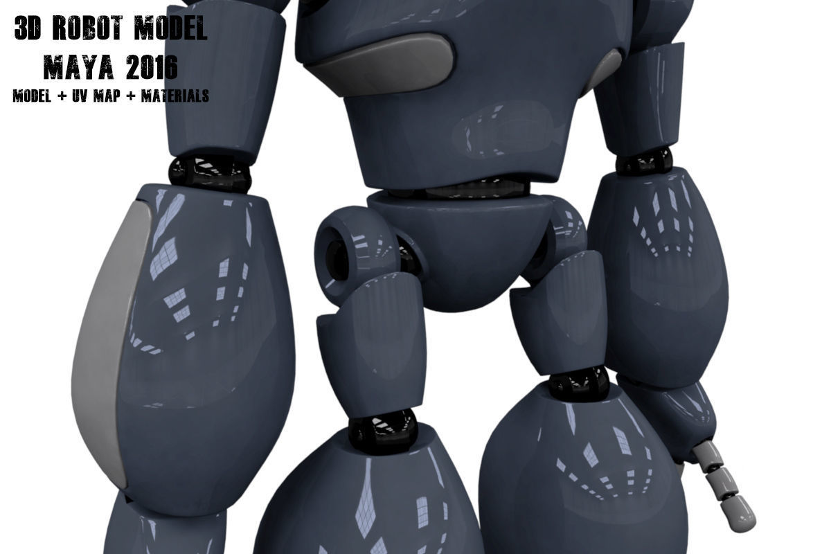 Robot Model body may Low-poly 3D model_7