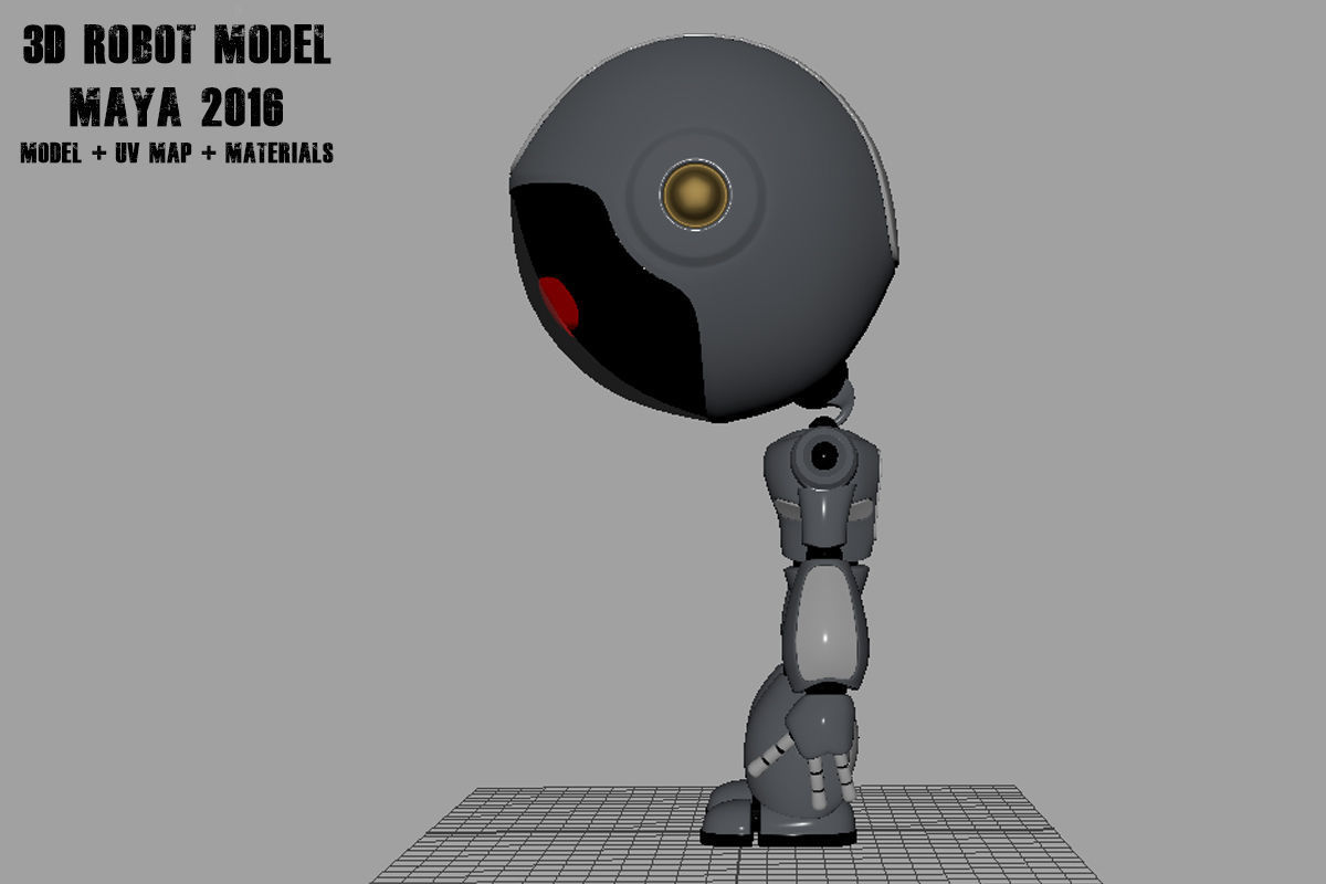 Robot Model body may Low-poly 3D model_18