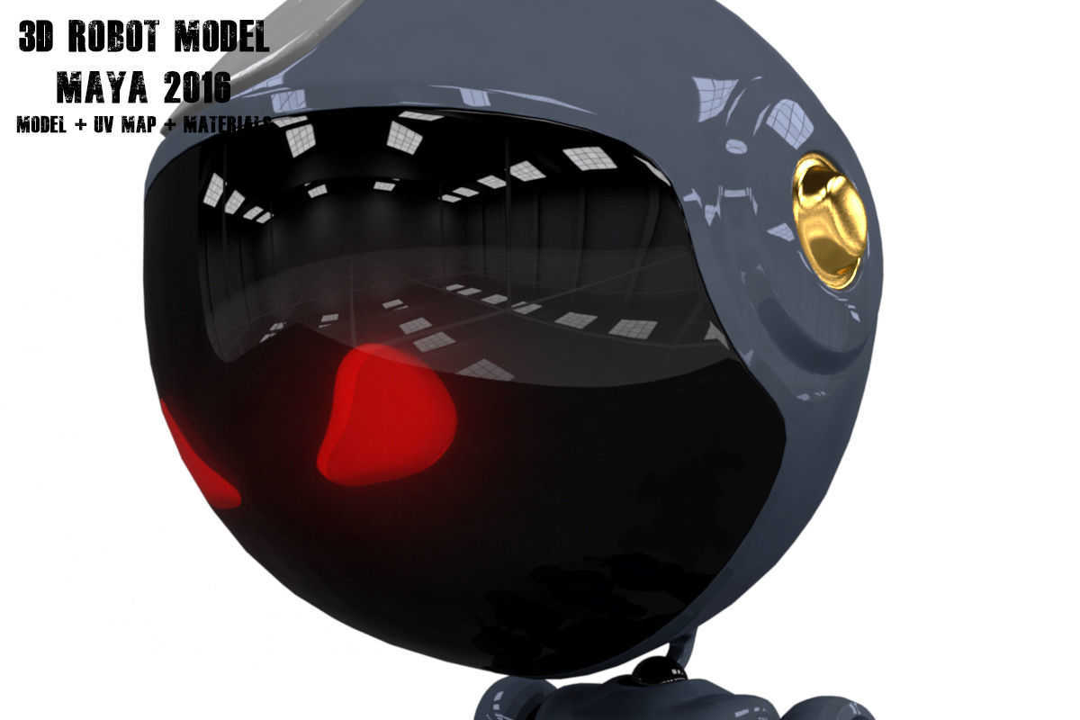 Robot Model body may Low-poly 3D model_8