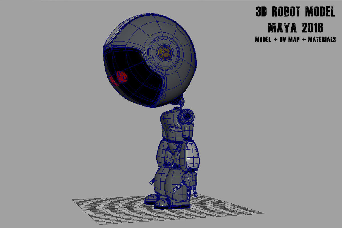 Robot Model body may Low-poly 3D model_15
