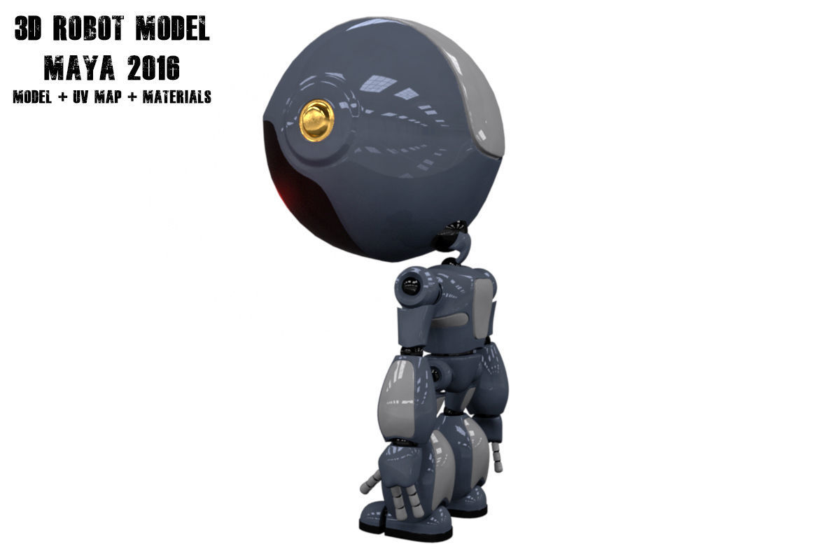 Robot Model body may Low-poly 3D model_5