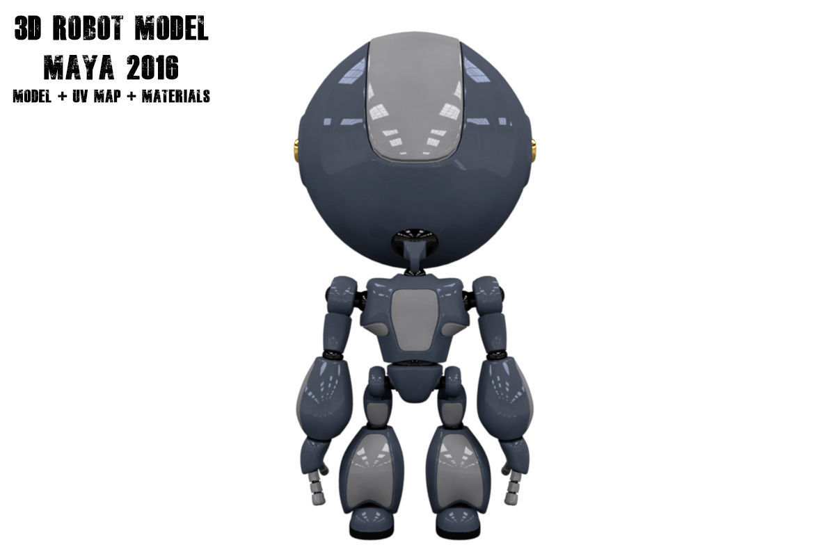Robot Model body may Low-poly 3D model_4