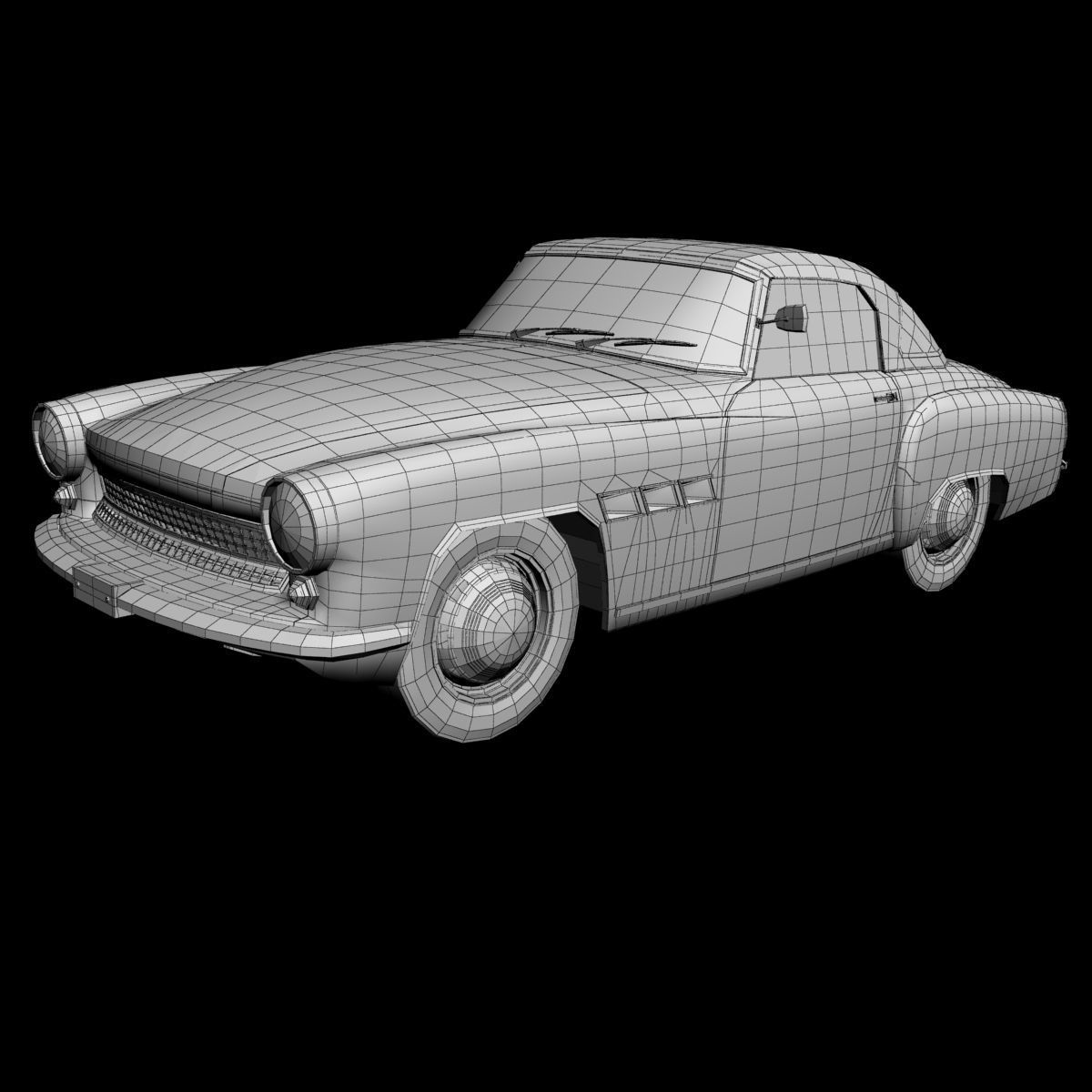 Wartburg 313 Sport 3D model_14