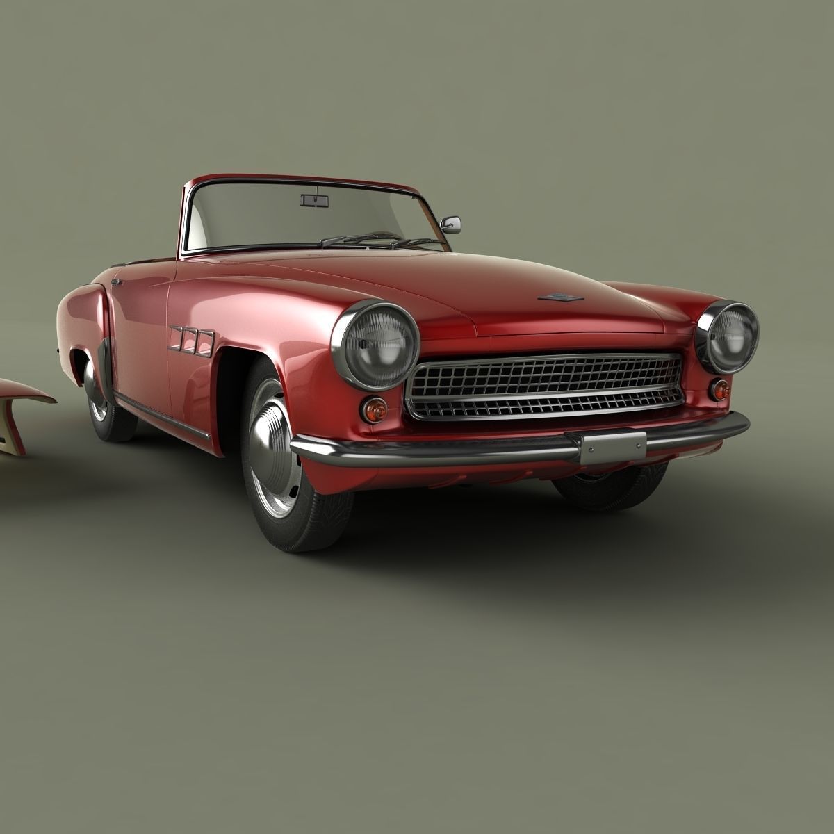 Wartburg 313 Sport 3D model_10