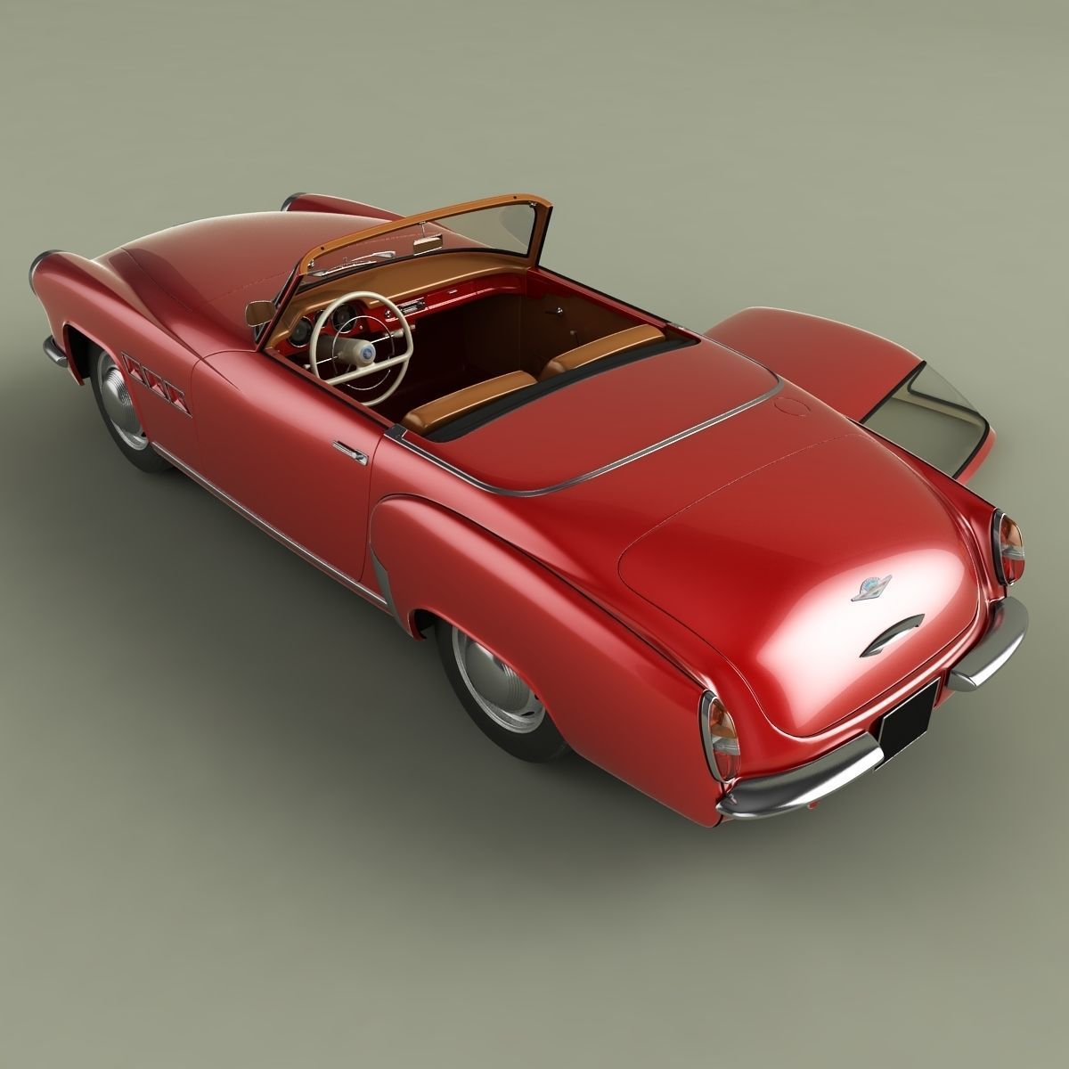 Wartburg 313 Sport 3D model_8