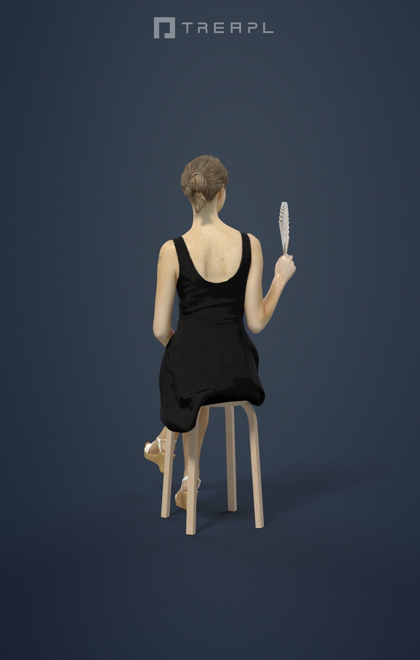 10x Scanned Man Woman Foreground Casual Sitting People Volume 01 3D Model Collection_19