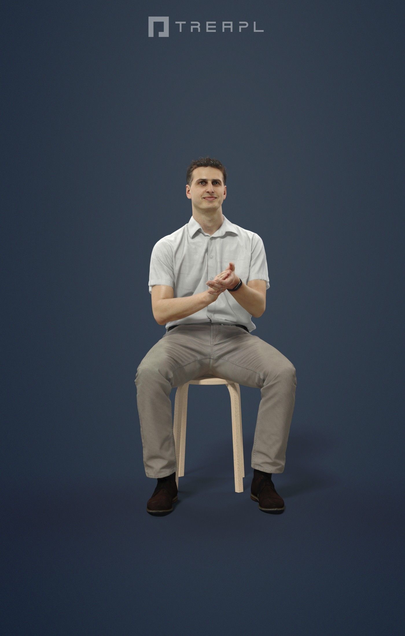 10x Scanned Man Woman Foreground Casual Sitting People Volume 01 3D Model Collection_98