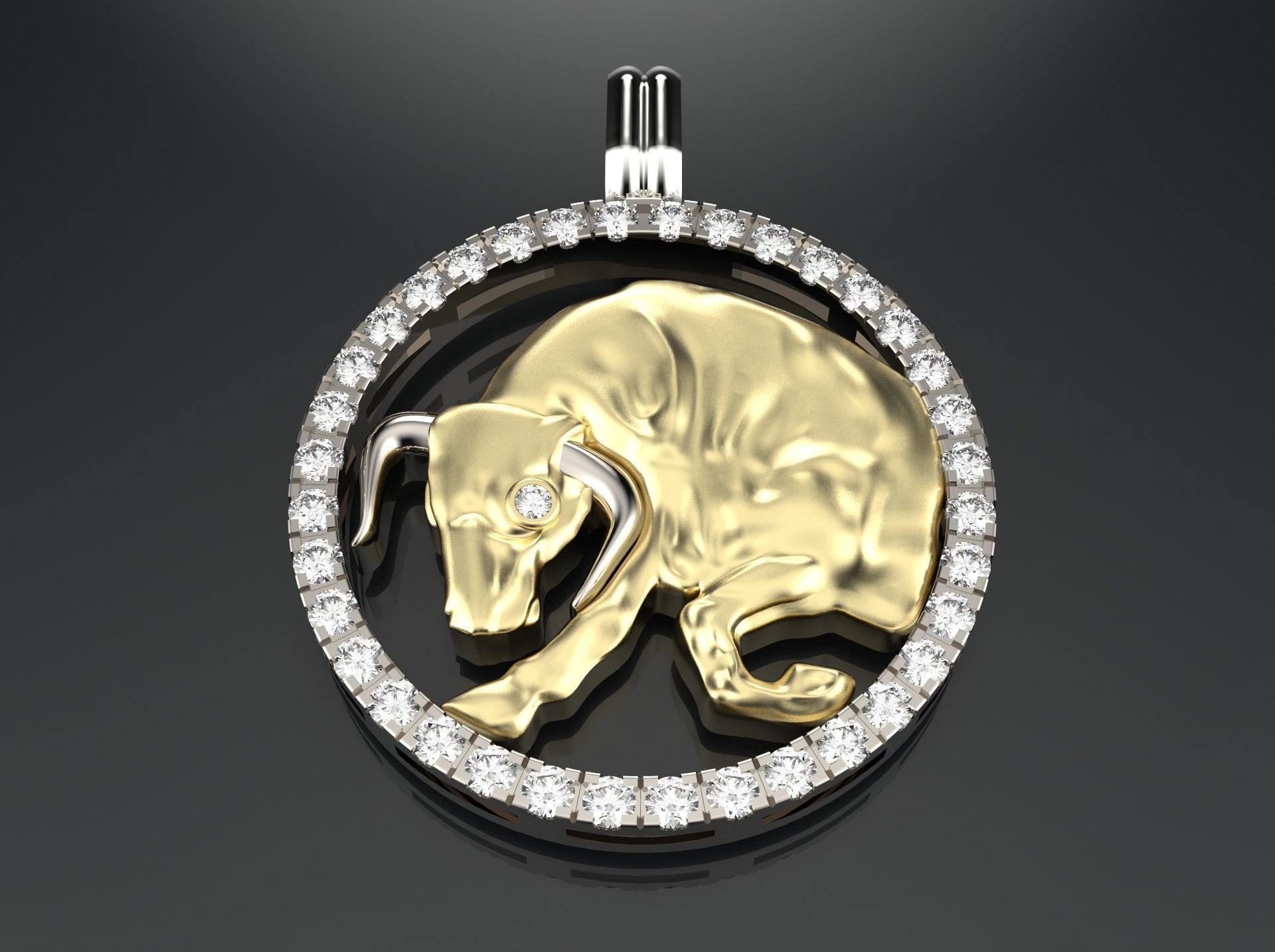 Pendant Taurus 3D print model_2