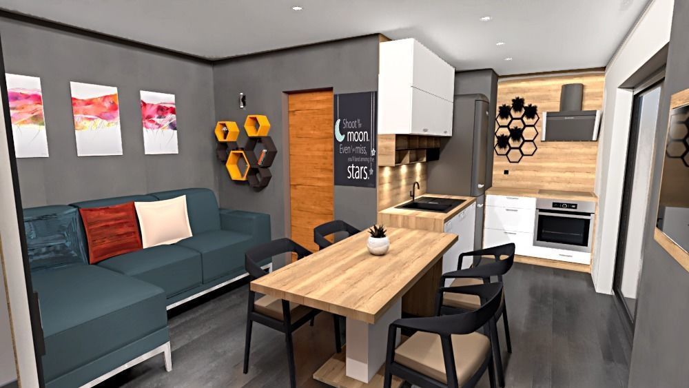 mobile home tiny house vacation house 3dmodel Low-poly 3D model_7