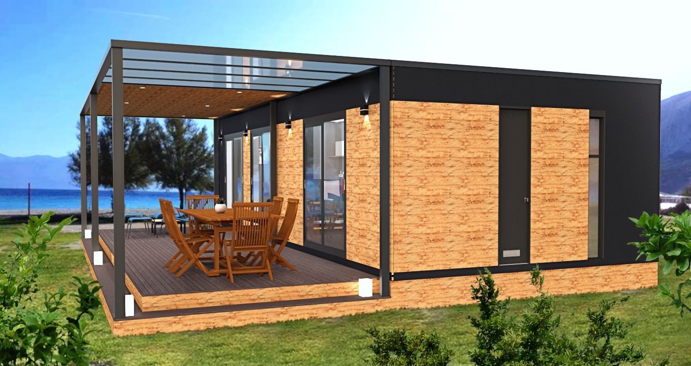 mobile home tiny house vacation house 3dmodel Low-poly 3D model_5