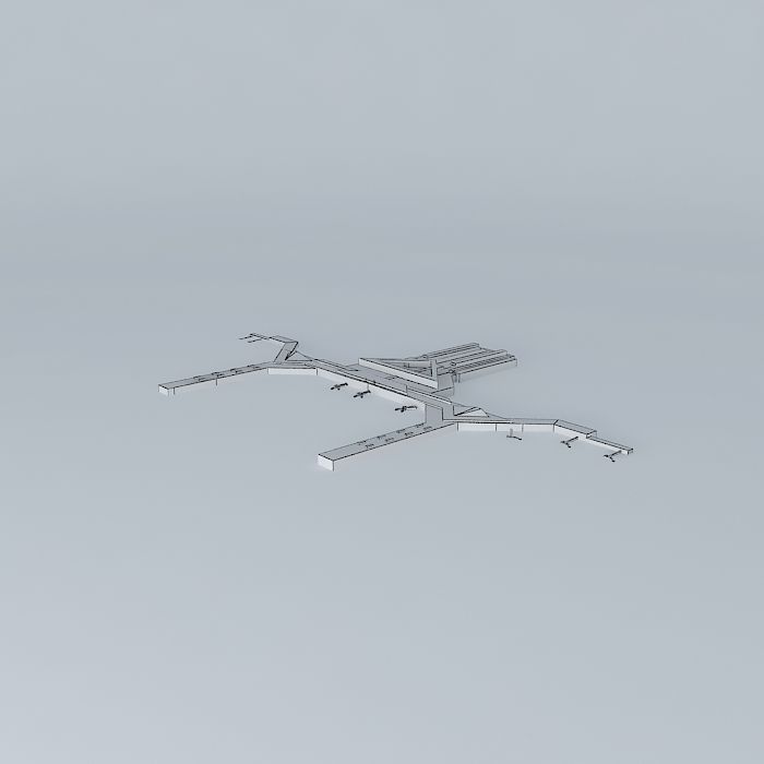 Shanghai Hongqiao Int 39 l Airport T2 Hongqiao Airport Termin... Free 3D model_4