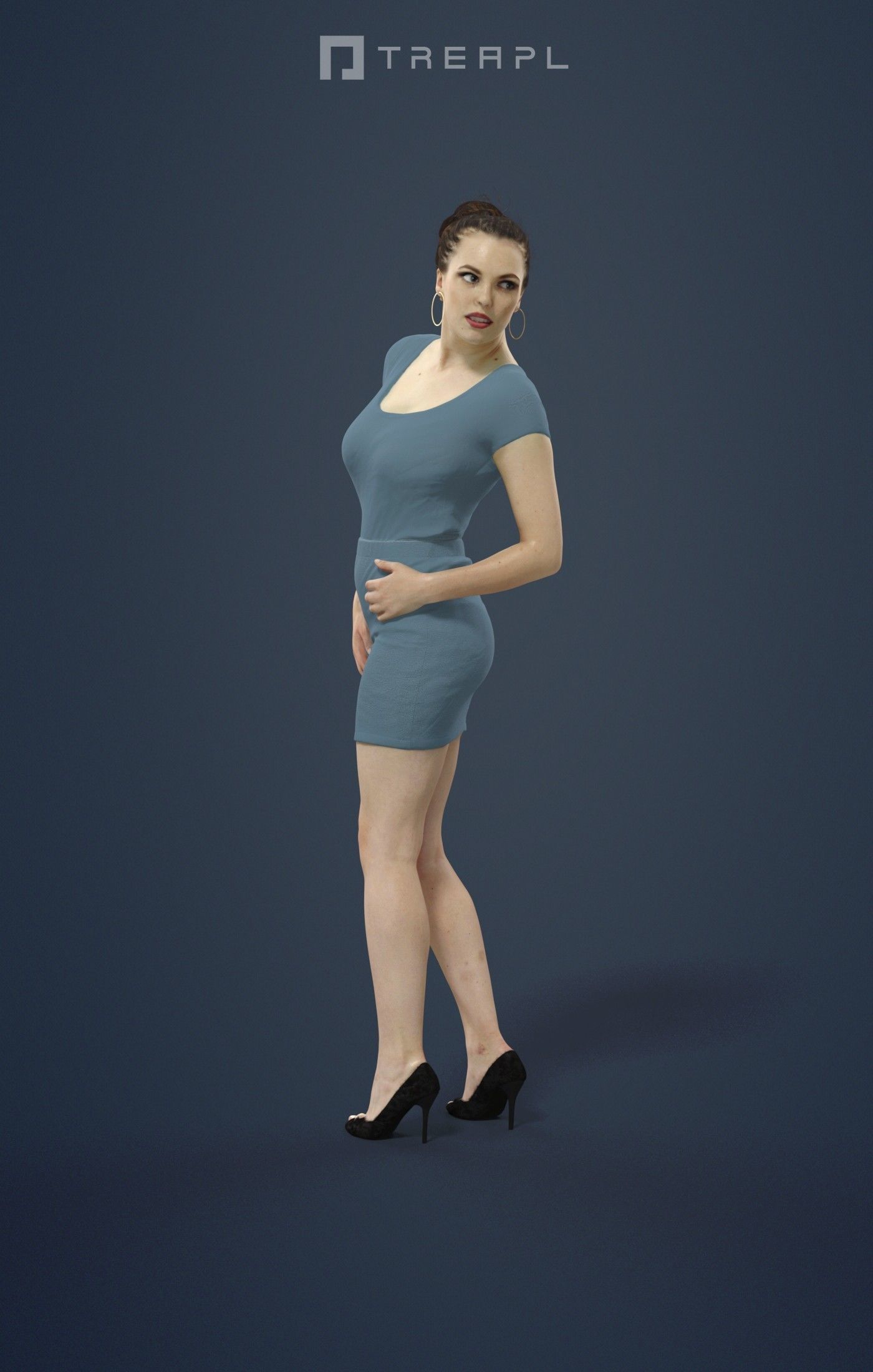 10x Man Woman Scanned Foreground Casual People Volume 03 3D Model Collection_21