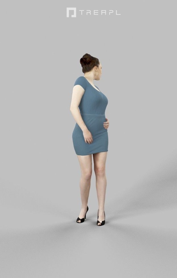 10x Man Woman Scanned Foreground Casual People Volume 03 3D Model Collection_12