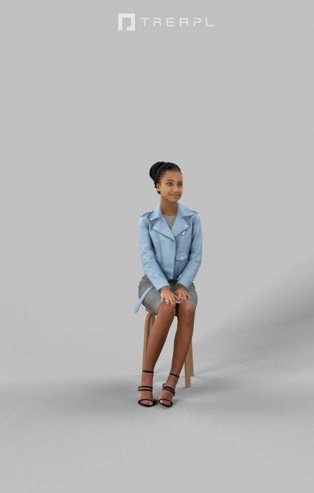 10x Man Woman Scanned Foreground Casual People Volume 03 3D Model Collection_64