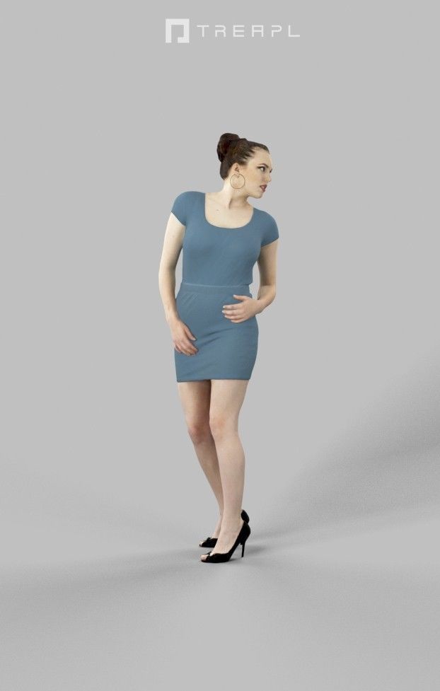 10x Man Woman Scanned Foreground Casual People Volume 03 3D Model Collection_13