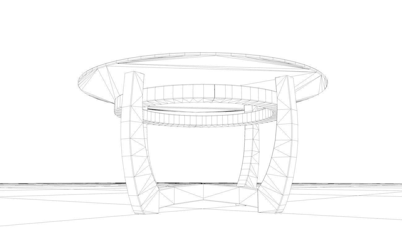 Futuristic table 3D model_13