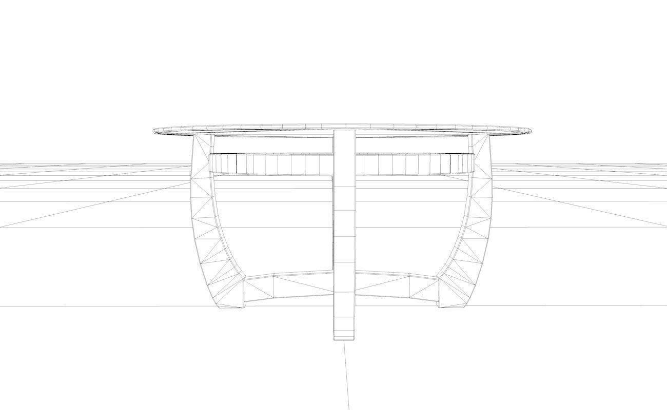 Futuristic table 3D model_12