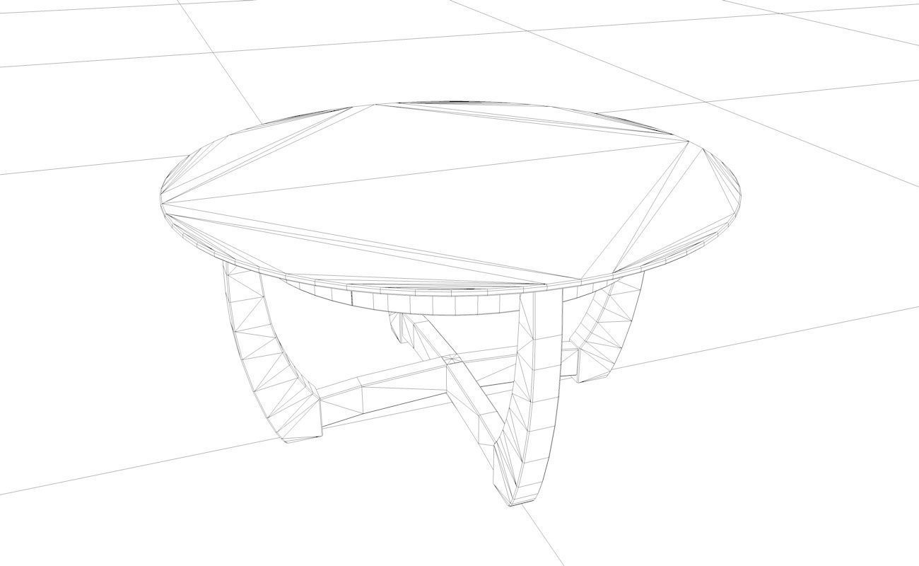 Futuristic table 3D model_10