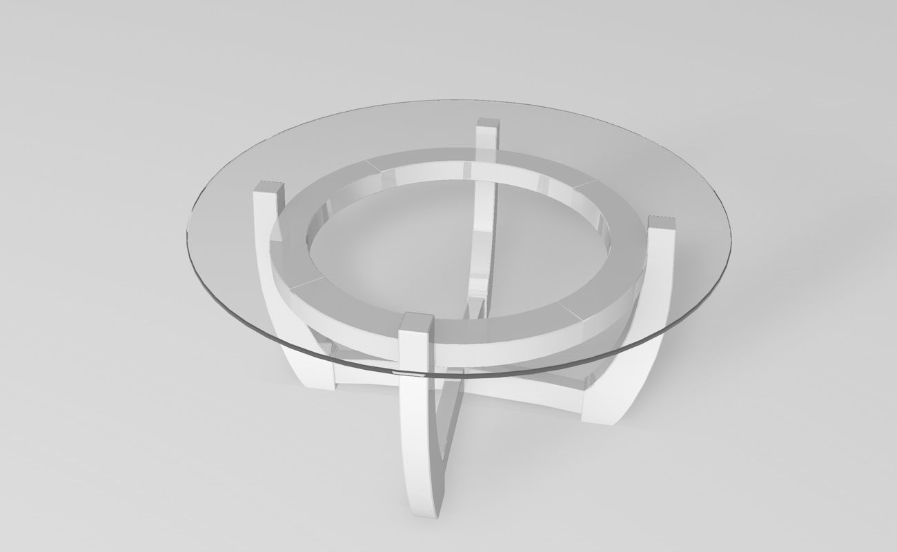 Futuristic table 3D model_2