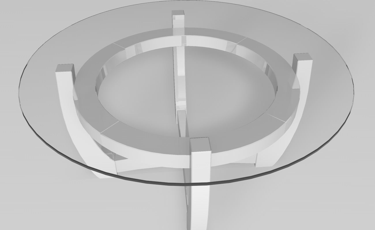 Futuristic table 3D model_4