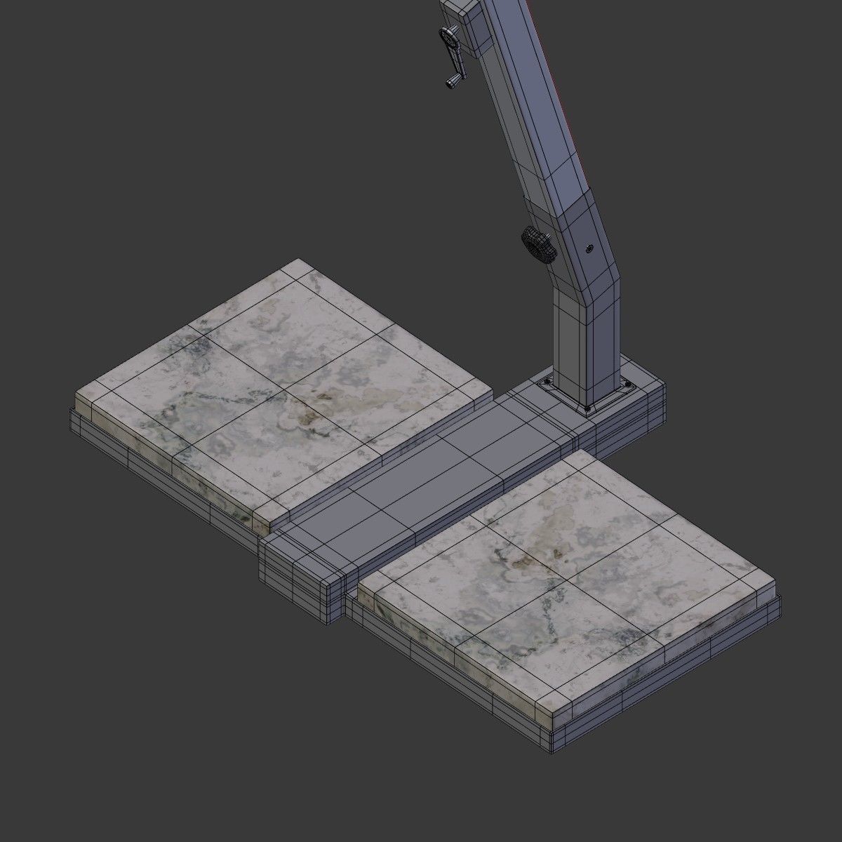 Outdoor Umbrella - Parasol 4 Low-poly 3D model_20