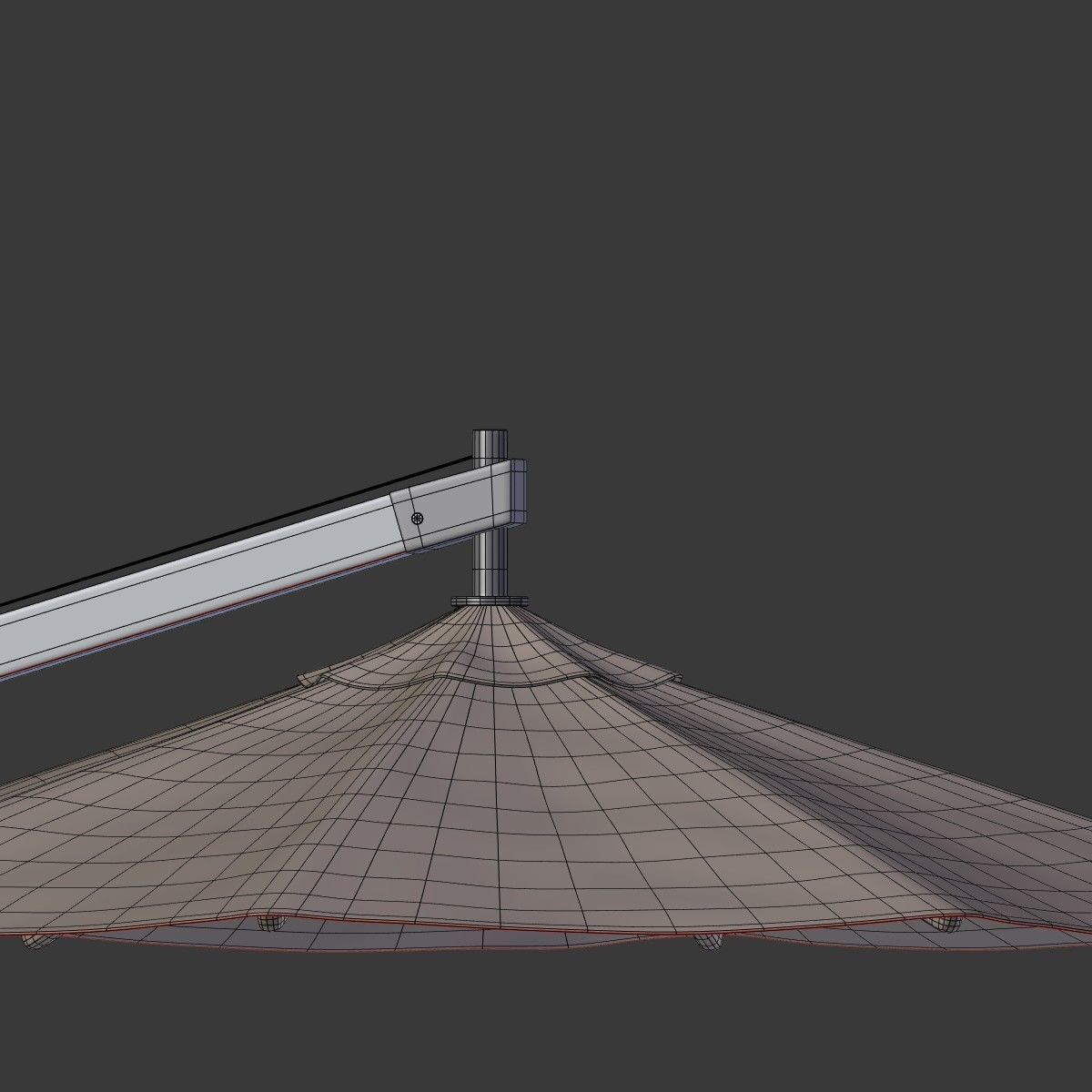 Outdoor Umbrella - Parasol 4 Low-poly 3D model_16