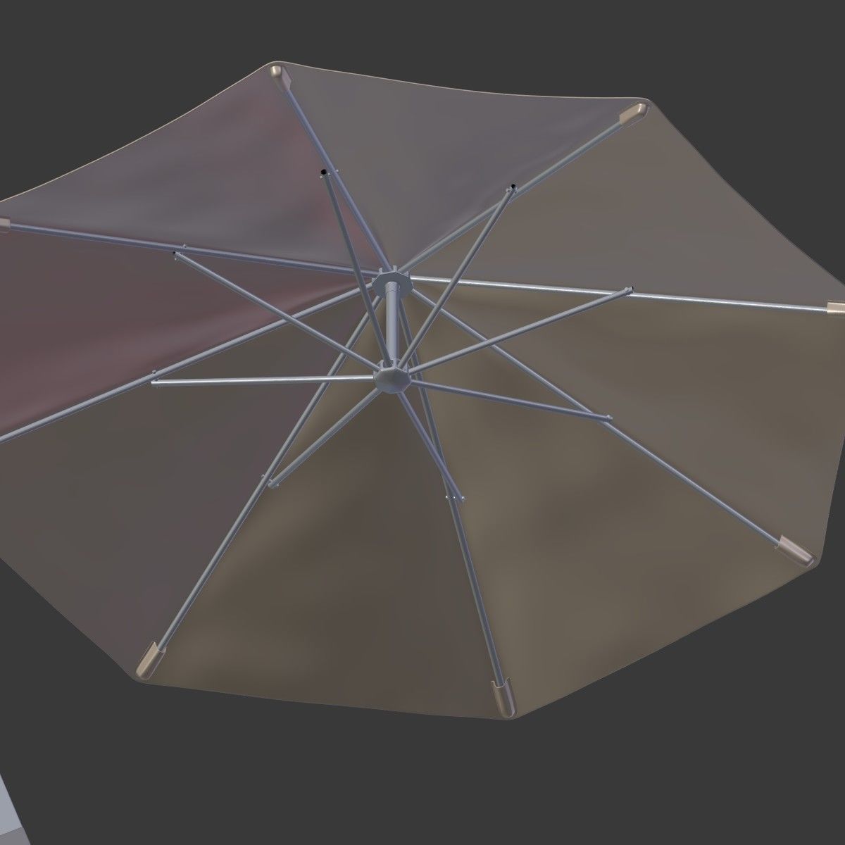 Outdoor Umbrella - Parasol 4 Low-poly 3D model_14