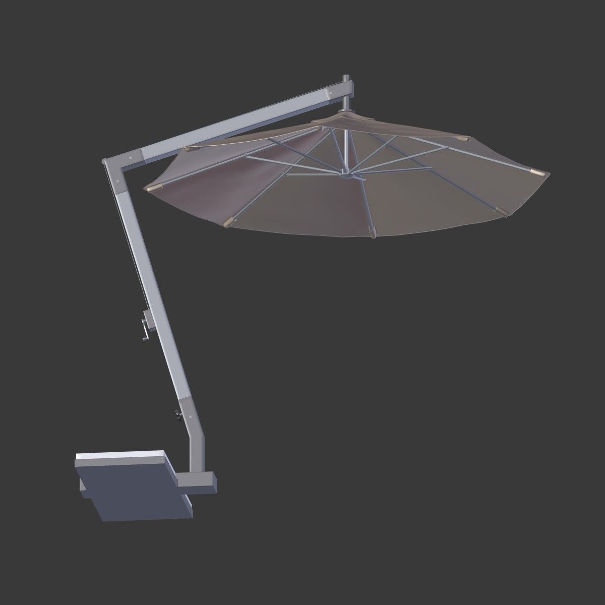 Outdoor Umbrella - Parasol 4 Low-poly 3D model_6