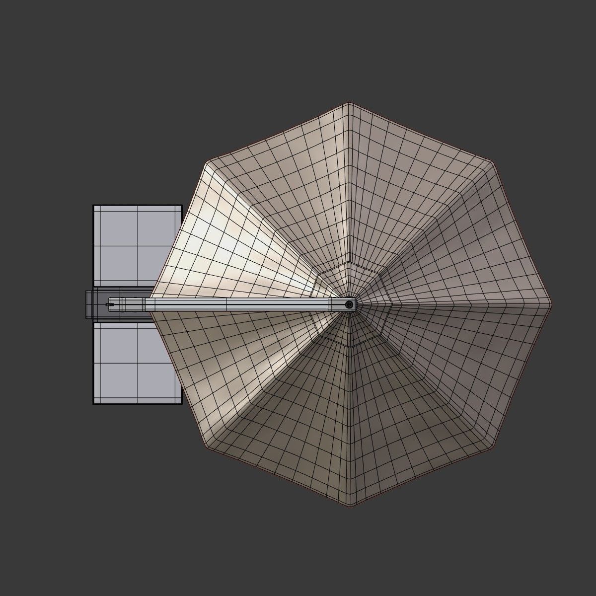 Outdoor Umbrella - Parasol 4 Low-poly 3D model_13
