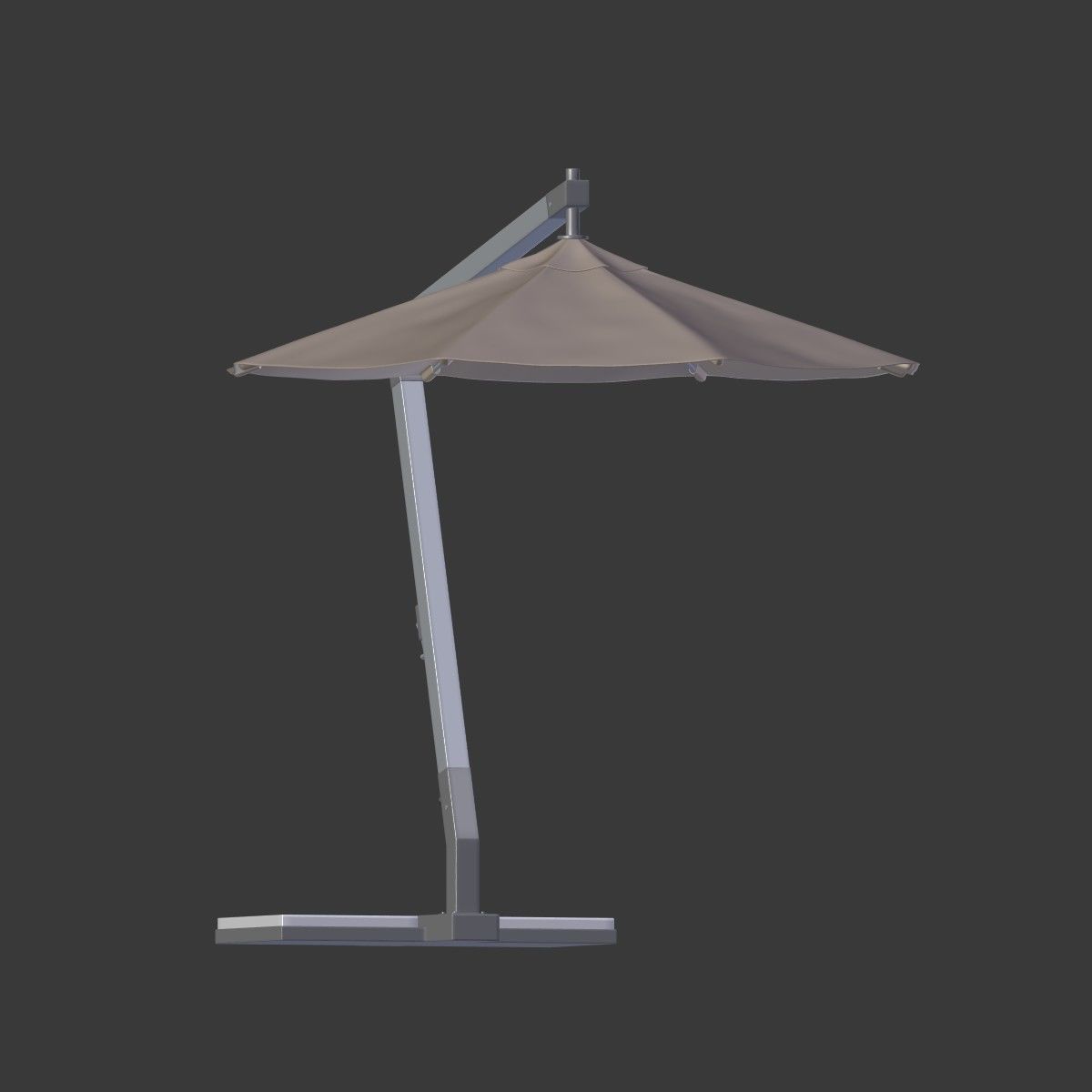 Outdoor Umbrella - Parasol 4 Low-poly 3D model_8