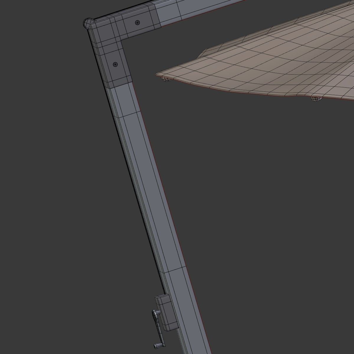 Outdoor Umbrella - Parasol 4 Low-poly 3D model_18