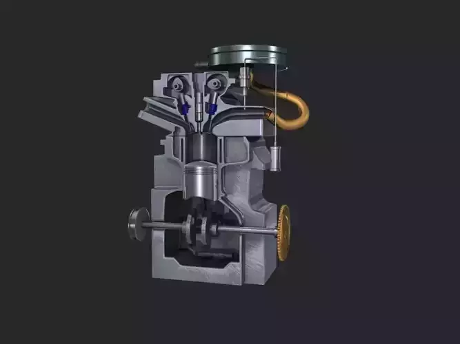 Engine Inline Four-Cylinder Gasoline Engine