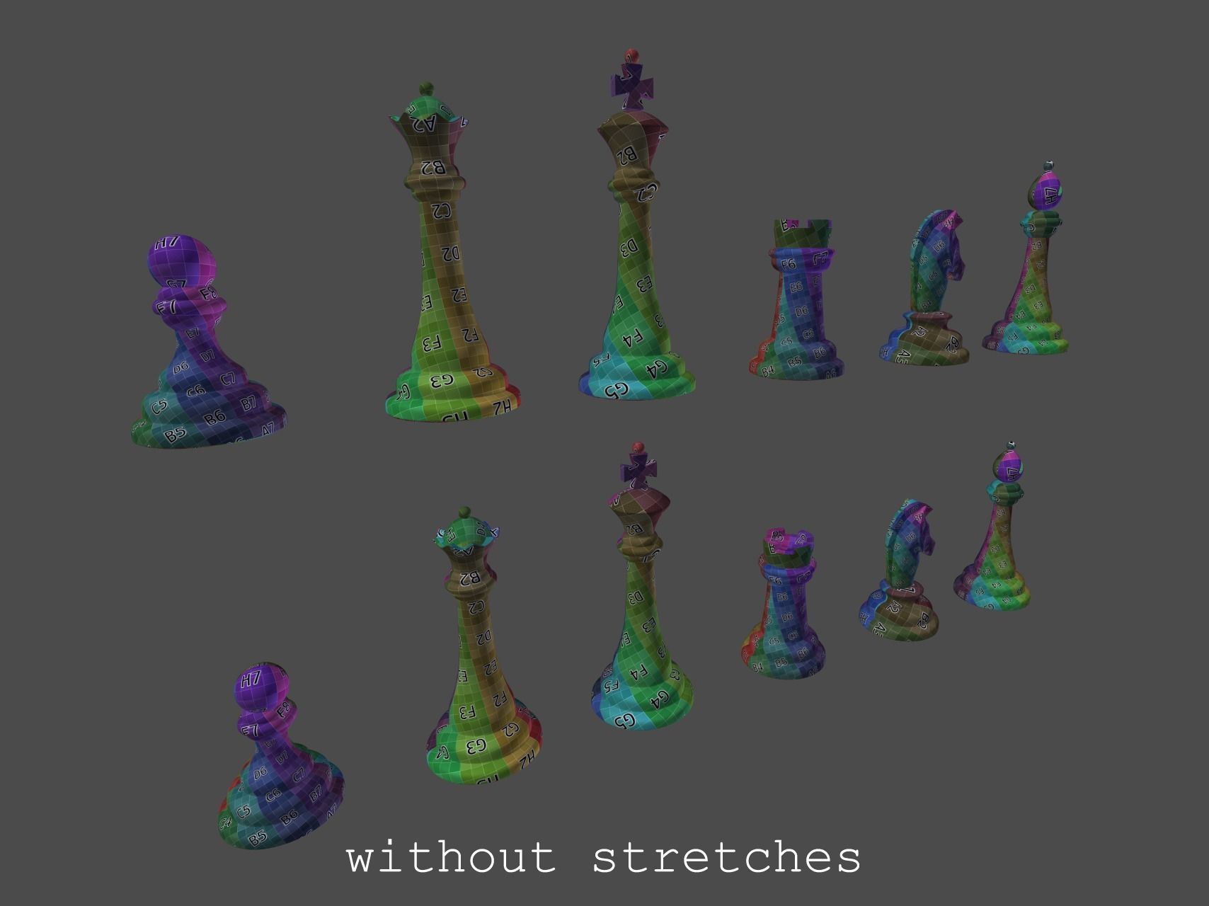 Chess Set - highpoly and lowpoly Low-poly 3D model_10