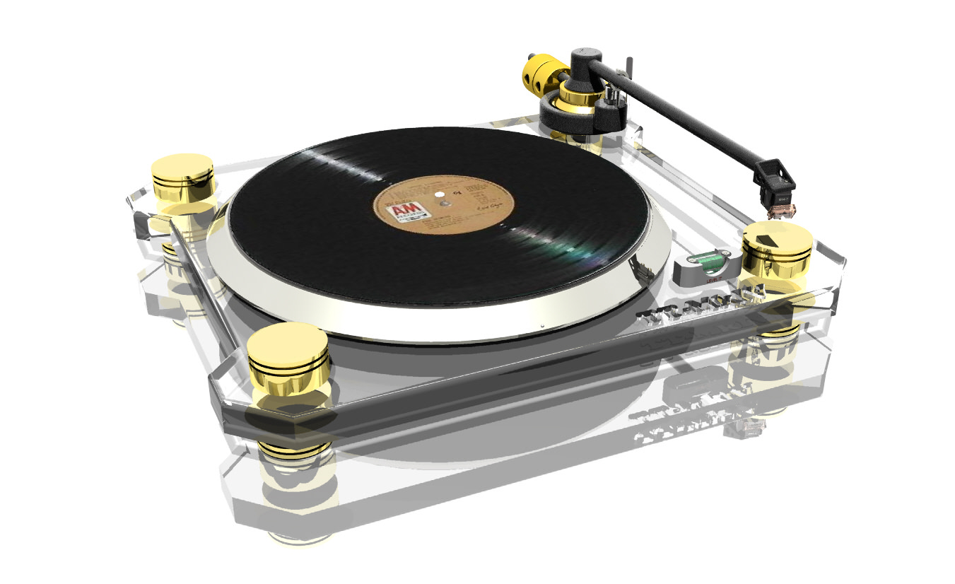 gramophone - turntable 3D model_5