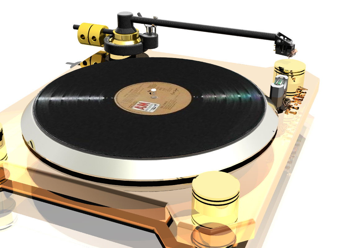 gramophone - turntable 3D model_2
