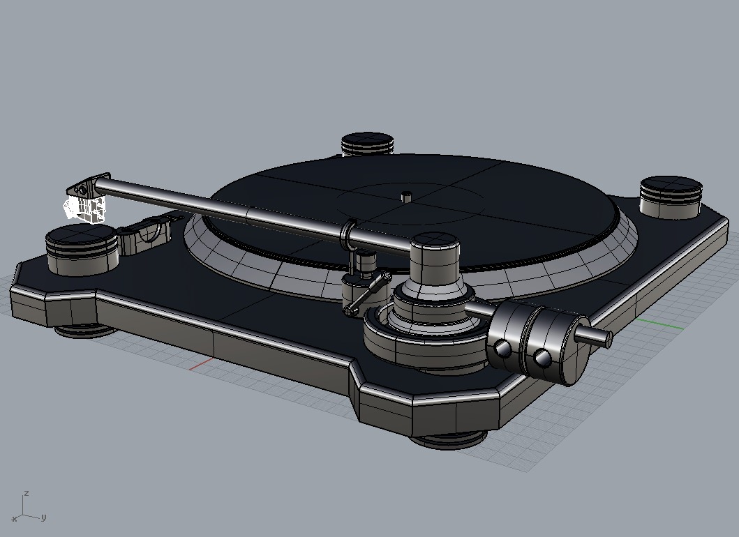gramophone - turntable 3D model_4