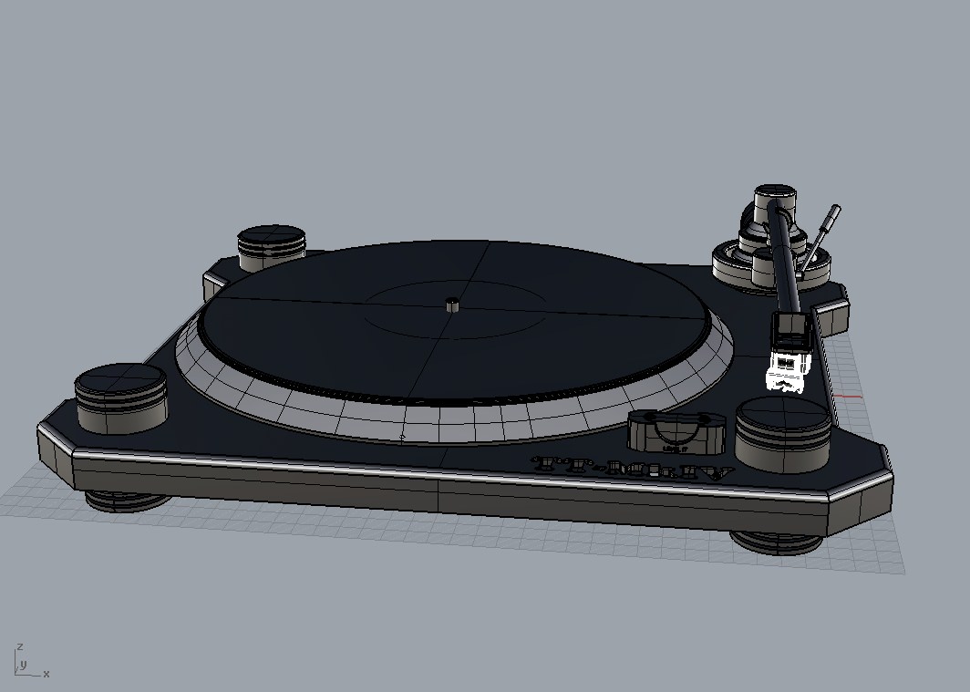 gramophone - turntable 3D model_6
