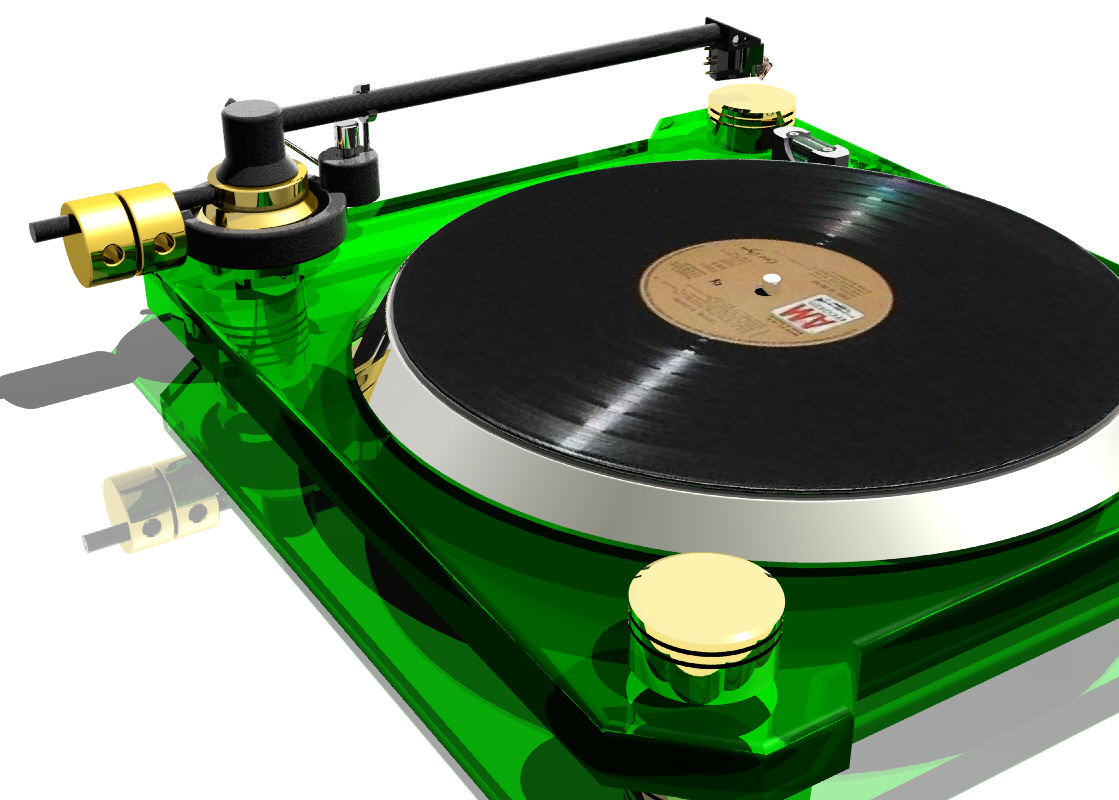 gramophone - turntable 3D model_3