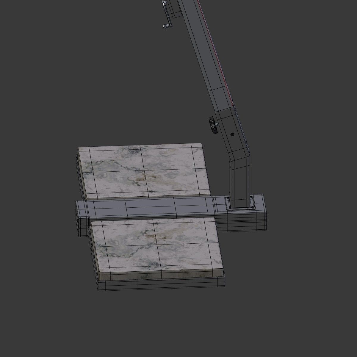 Outdoor Umbrella Parasol Low-poly 3D model_21