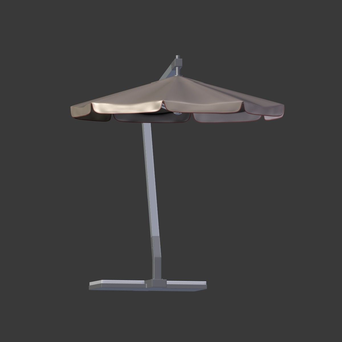 Outdoor Umbrella Parasol Low-poly 3D model_8