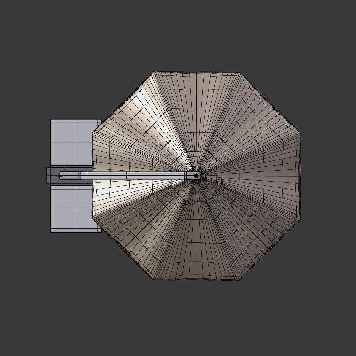 Outdoor Umbrella Parasol Low-poly 3D model_11