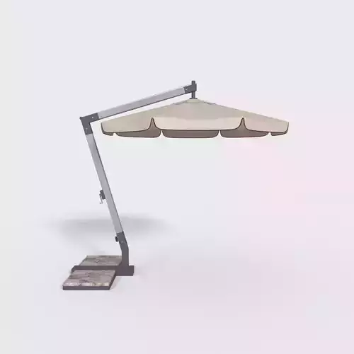 Outdoor Umbrella Parasol Low-poly 3D model