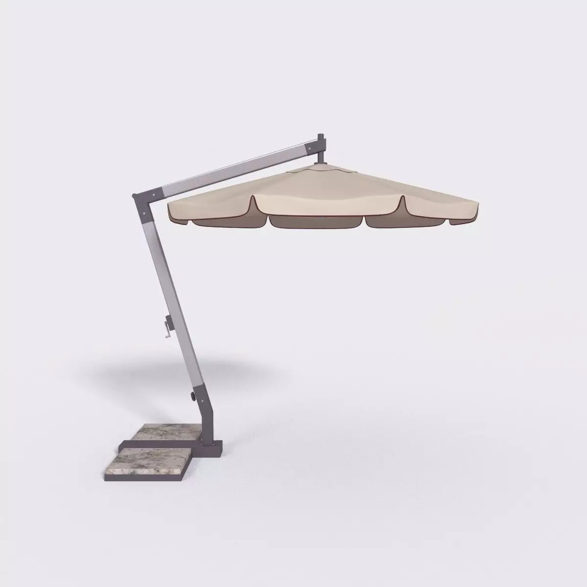 Outdoor Umbrella Parasol Low-poly 3D model_0