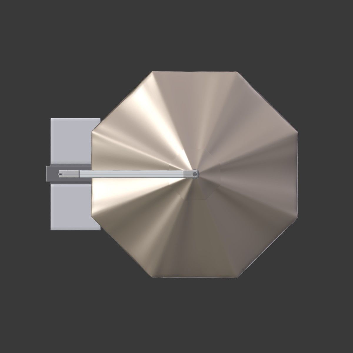 Outdoor Umbrella Parasol Low-poly 3D model_10