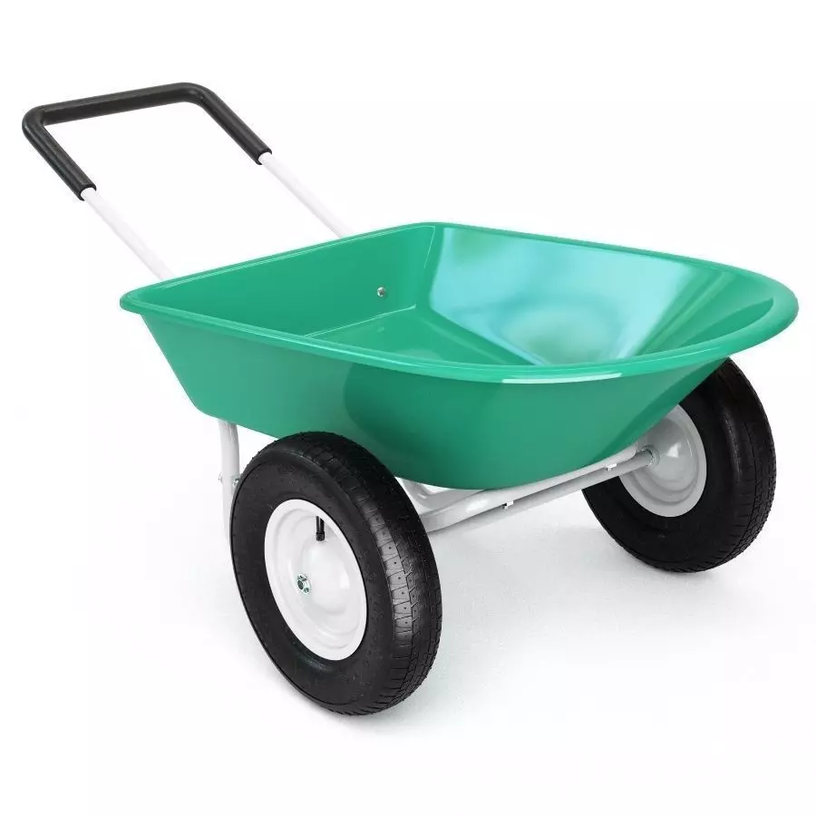 Giantex Large Capacity 2-Wheel Garden Utility Wheelbarrow 3D model_0