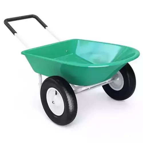Giantex Large Capacity 2-Wheel Garden Utility Wheelbarrow 3D model