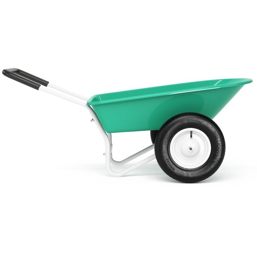 Giantex Large Capacity 2-Wheel Garden Utility Wheelbarrow 3D model_1
