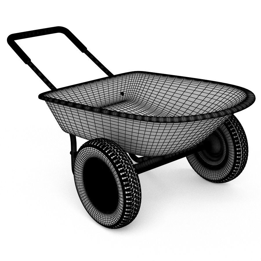 Giantex Large Capacity 2-Wheel Garden Utility Wheelbarrow 3D model_3