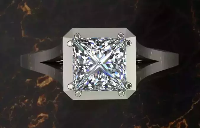 princess cut solitaire ring