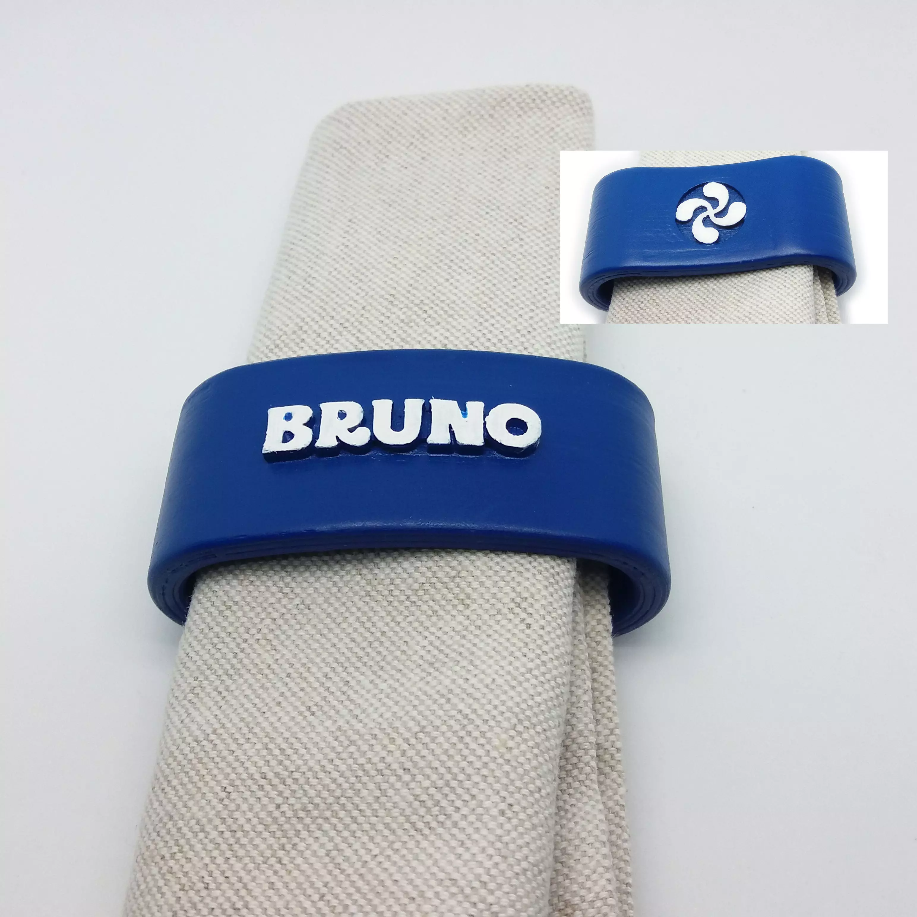 BRUNO napkin ring with lauburu 3D print model